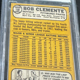 1968 Topps #150 Roberto Clemente BGGC Graded 8