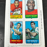 1969 Topps 4 in 1 Joe Namath Ex/Mint