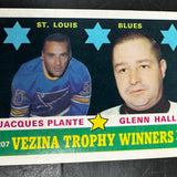 1969 Opeechee #207 Vezina Trophy Winners Plante G.Hall Nr Mint