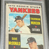 1970 O-PEE-CHEE #189 THURMAN MUNSON ROOKIE PSA 3