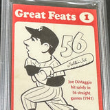 1972 Laughlin Great Feats #1 Joe Dimaggio PSA 5