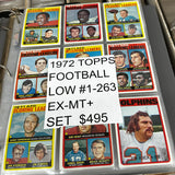 1972 Topps Football Set #1-263 Nr Mint Staubach RC