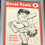 1972 Laughlin Great Feats #8 Lou Gehrig PSA 6