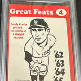 1972 Laughlin Great Feats #4 Sandy Koufax PSA 5