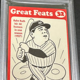 1972 Laughlin Great Feats #32 Babe Ruth PSA 7