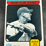 1973 Topps #472 Lou Gehrig All Time Grand Slam Leader Ex/Mint