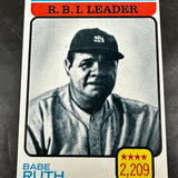 1973 Topps #474 Babe Ruth All Time RBI Leader Ex+