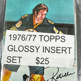 1976 Topps Glossy Complete Insert Set Nr Mint