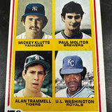 1978 Topps #707 Paul Molitor & Alan Trammell rookie Ex+