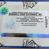 1981 Donruss Baseball Wax Box BBCE Sealed