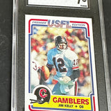 1984 Topps USFL #36 Jim Kelly rookie SGC 7