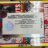 1985 Topps Football Sealed Wax Pack Box BBCE