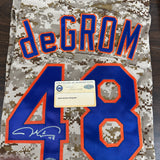 Jacob DeGrom Signed Camo Mets Jersey Steiner Sports Authentication