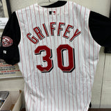 Ken Griffey Jr. & Sr. Signed Reds Jersey UD Authenticated