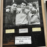 Dimaggio Brothers signed Piece Joe, Dom, Vince w/ Picture