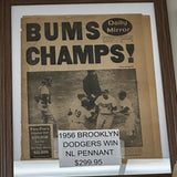 1956 Dodgers National League Champs Newspaper