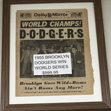 1955 Dodgers World Series Champs Newspaper