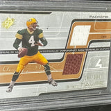 2001 SPX Brett Favre Winning Materials Relic Card Beckett 8.5