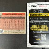 1981 Topps Carlton Fisk Signed Card JSA MINT!