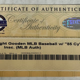 Doc Gooden signed ball 85 Cy Young Inscription Steiner cert