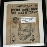 1972 Jackie Robinson Death Newspaper