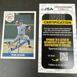 1992 Front Row Tom Seaver signed card JSA MINT!