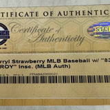 Darryl Strawberry signed ball 83 ROY Inscription Steiner