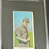 1909 Sweet Caporal T206 Johnny Evers With Bat, Cubs on Shirt Blue Sky SGC 3